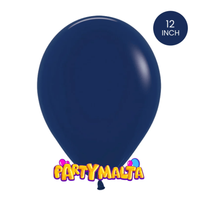 12 inch Dark Blue Latex Balloon (Air fill or Helium)
