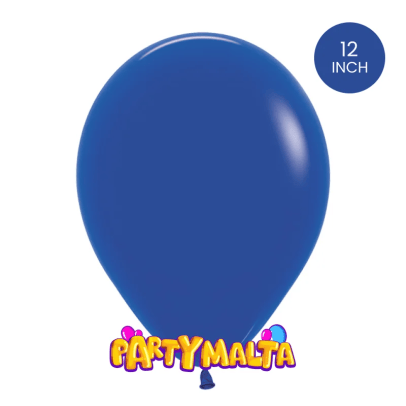 12 inch Blue Latex Balloon (Air fill or Helium)