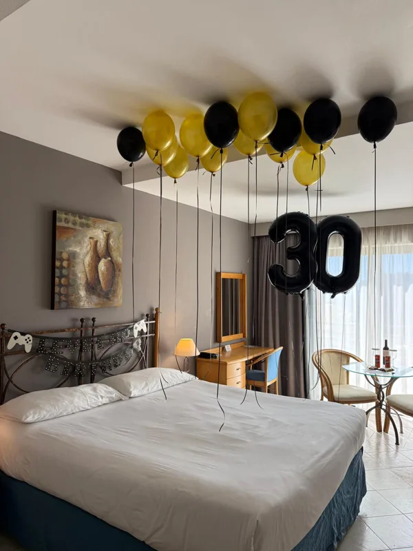 A birthday room surprise — PartyMalta celebration setup