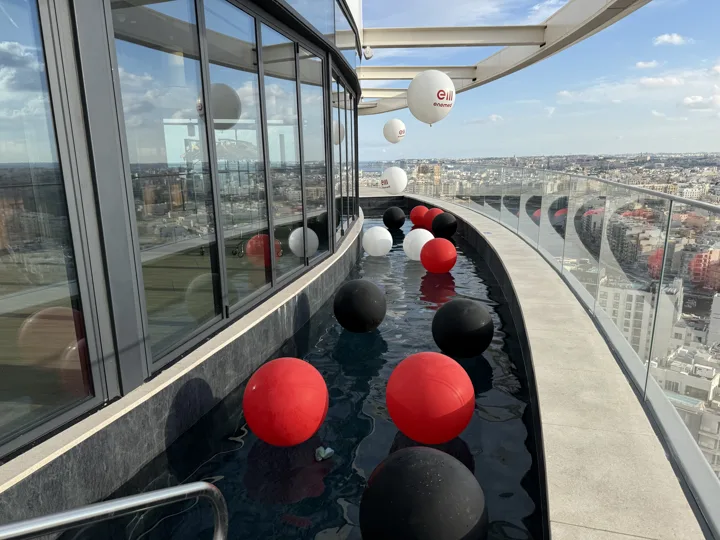 Red, black & celebration — PartyMalta celebration setup