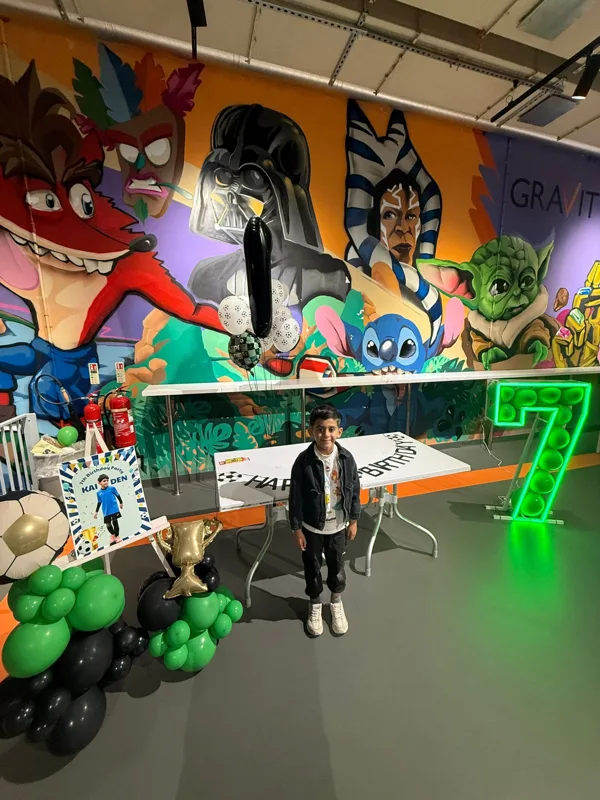 Football birthday goals — PartyMalta celebration setup