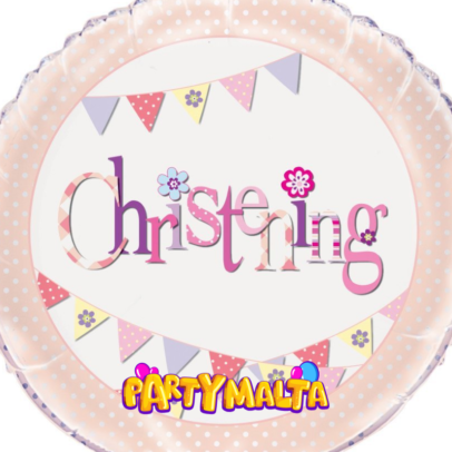 Christening Pink 18 inch Foil Balloon
